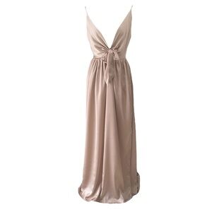 Showpo Women’s Champagne Maxi Dress Size 4
